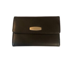 Esprit Brown Tri-fold Ladies Wallet Faux Leather Silver Logo Zip Car Holder NEW